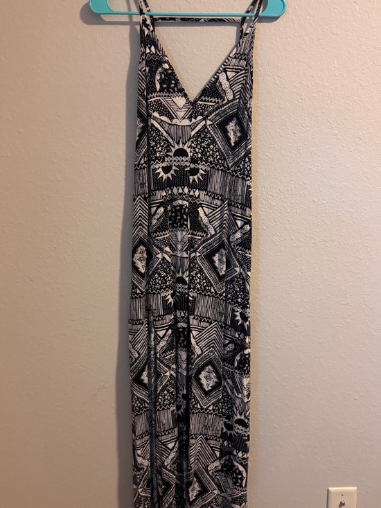 Rumor Boutique Dresses & Skirts - Black & White Tribal Print Maxi Dress with V-Neck
